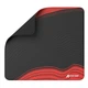 Игровая поверхность Attack Shark CM02 Black/Red Contour, большой формат 450×400 мм, ткань/резиновая основа, 4 мм - изображение 1
