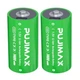 Аккумуляторы (2 шт) Тип C (R14) с USB Type-C 1.5V Li-Ion 7400mWh + кабель + кейс (162350-2) - изображение 1