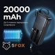 Зовнішній акумулятор повербанк power bank УМБ Hoco J156A 20000mAh |1USB/1Type-C, 22.5W/3A, PD/QC| зі вбудованими кабелями USB-A / USB-C / Micro-USB / Lightning - зображення 5