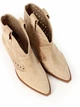 Женские замшевые казаки с перфорацией It-girl A1218-27-P361 35р-22,5см Бежевый (2000000527512) - изображение 2