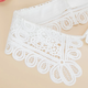 Воротник накладной кружевной белый на пуговице Podarkus BK1069-W - изображение 3