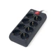Фільтр живлення REAL-EL REAL-EL RS-8 PROTECT, 1.8m, black - зображення 3