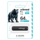 USB флеш накопитель Wibrand 64GB Grizzly Black USB 2.0 - изображение 2