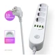 Сетевой фильтр питания ColorWay CW-CHE44W, 4 розетки/4USB White 2M - изображение 10