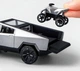 Модель Tesla Cybertruck з квадроциклом Cyberquad 1:36 Сріблястий (0641) - зображення 5