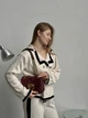 Женская сумка стегна Mini Love Bag Puff Butterfly бордовый через плече ( PREMIUM) - изображение 2