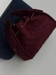 Сумка жіноча 25 Small Handbag Prem бордова замша торба - зображення 5