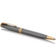 Ручка кулькова Parker SONNET 17 Cisele Silver GT BP + шкіряний чохол + подар. уп. (88 232b24) - зображення 2
