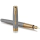 Ручка пір’яна Parker SONNET 17 Cisele Silver GT FP18 F + шкір. чохол + подар. уп. (88 211b24) - зображення 3