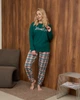 Комплект жіночий Plus Size зі штанами у клітинку - Smile 5XL - зображення 1