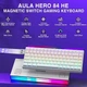 Дротова магнітна клавіатура AULA HERO 84 HE White RGB Підсвічування - зображення 2