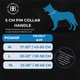 Широкий сверхпрочный ошейник для собак с ручкой BullyBillows Pin Collar Handle 5 cm M: 50 мм, ОШ 43-50 см Зеленый - изображение 4