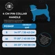 Сверхпрочный ошейник для собак с ручкой BullyBillows Pin Collar Handle 4 cm S: 40 мм, ОШ 35-43 см Черный - изображение 4