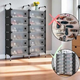 Полиця органайзер стелаж для взуття на 6 полиць дворядна Storage Shoe Rack WFB26207 - зображення 6