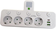Сітковий фільтр, перехідник, адаптер 10A 2500 W 8625UL LED, 4-220 V, 2-USB, 1-Type-C - зображення 7