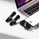 Мікрофон HOCO Fair dual-mic wireless microphone L20C (iP/Type-C/3.5) |ENC, 2.4G| Black - зображення 7