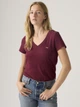 T-shirt damski bawełniany v serek Levi`s Perfect Vneck 85341-0132 L Bordowy (5401187776262) - obraz 3