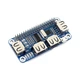 4-х портовый USB HUB HAT для всех моделей Raspberry Pi от Waveshare - 410089 - изображение 1
