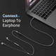 Кабель ESSAGER Monster Headphone Extension Cable 3.5mm Male to 3.5 mm Female 1m Grey (EYPY35-MY0G) - изображение 5