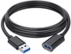 Кабель ESSAGER USB 3.0 Male to USB Female 5 Гбит/с Extension Cable 1.5m Black (EXCAM-YTA01) - изображение 2