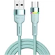 Кабель ESSAGER Colorful LED USB 2.0 to USB-C 3A Fast Charging 1m Blue (EXCT-XCD03) - изображение 1