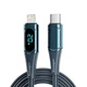 Кабель ESSAGER LED Digital Display USB-C to Lightning PD 20W 3A 1m Blue (EXCTL-YD03) - изображение 1