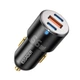 Автомобильное зарядное устройство ESSAGER City 2xUSB-C + USB QC/PD 66W Black (ECC2C1A-FF01) - изображение 1