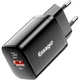 Зарядное устройство ESSAGER Journey USB-C/USB-A 30W PD/QC Black (ECTPQS-ZTB01) - изображение 1