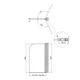 Шторка для ванни Qtap Standard 75×140 см, розпашна права, матове скло Pear 6 мм, чорний профіль - зображення 5