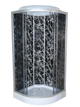 Душовий бокс TKF TKF100/1 100×100×215 см, кутовий, хромовий профіль, тоноване скло, задня стінка Чорна Павутина, низький піддон - изображение 1