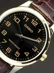 Чоловічий наручний годинник Casio MTP-V001GL-1B, кварцовий, шкіряний ремінець, водозахист 30 м - зображення 2