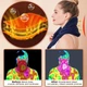 Электрическая грелка для шеи JOBYNA 30-70°C, таймер 10-90 мин, фланель, 74x19 см, синяя, от боли в шее и остеохондроза - изображение 4