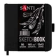 Скетчбук SANTI 743245 з чорним папером 13x13см, 56арк, PU тв.обкл, 145г/м (для графіки) /743245/ - изображение 1