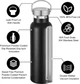 Металева пляшка - термос для води 750 мл Metal Jug, чорна - зображення 2