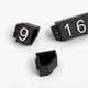 Набор пластиковых ценников Lesko SJX-HDY-XH-0-9 Black + White с цифрами 100 шт на витрину - изображение 3