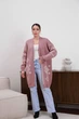 Кардиган женский вязаный пудровый 44-60 с1524.5086 - изображение 2