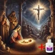 Алмазная мозаика на подрамнике ColorArt 40x40 Рождество Иисуса + голограммные алмазики FSP1407 + Подарок лак для покрытия - изображение 1