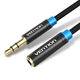 Кабель Vention 3.5 мм - 3.5 мм (M/F), 0.5 м, Black (VAB-B06-B050-M) - зображення 1