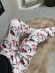 Плюшевые пижамные брюки Hello Kitty в белом цвете — Теплые женские домашние брюки из флиса, белые брюки для сна и отдыха в стиле Y2K XL - изображение 3