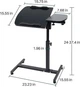 Стол подставка для ноутбука на колесиках с регулировкой высоты Home M50266 60*40*59-89см, черный - изображение 6