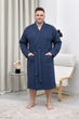 Вафельный халат унисекс Big Size «Сапфир» 2XL - изображение 1