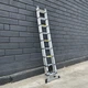 Лестница Техпром 2 х 9 ступеней телескопическая двухсекционная (5,6 м) алюминиевая - изображение 2