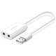 Звуковая карта Ugreen US205 ALC4042 USB TRRS 3.5мм кабель 15см (30143) - изображение 1