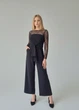 Комбинезон женский брючный с ажурными рукавами Zara Черный 14451 XS (на укр 40-42) - изображение 1