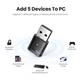 Bluetooth-адаптер Ugreen CM390 USB Bluetooth 5.0 Adapter (80889) - изображение 5