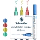 Набір маркерів Schneider металік Paint-It 0,8 мм 4 шт (ML01011502) - зображення 6
