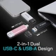 Transcend Портативний SSD Transcend 2TB USB 3.1 Gen 2 Type-A + Type-C ESD310 Чорний - изображение 6