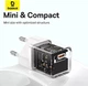 Мережевий зарядний пристрій 30W Baseus GaN5 Fast Charger(mini) Type-C швидка зарядка PD + кабель Fast Charging Data Cable Type-C to Type-C 100W 1m (P10110902213-00) Moon White - зображення 13