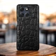 Кожаная накладка Stenk Reptile Cover для Motorola Moto G86 Power Черный (79739) - изображение 1