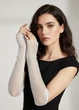 Блискучі нарукавники рукава мітенки довгі honey fashion accessories xs/s/m білі (30к050) - зображення 1
